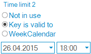 Time Limit — Key is valid to