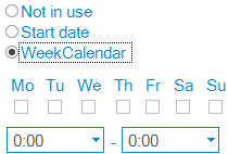 Time Limit — Week Calendar
